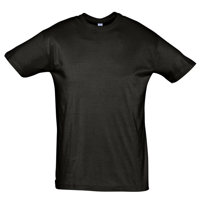 Футболка мужская REGENT, глубокий черный, M, 100% хлопок, 150 г/м2