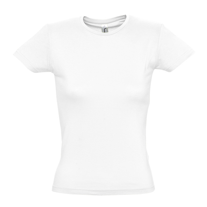 Футболка женская MISS, белый, L, 100% хлопок, 150 г/м2