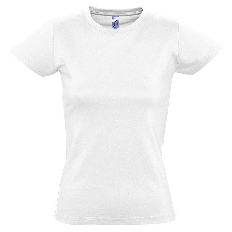 Футболка женская IMPERIAL WOMEN, белый_2XL, 100% х/б, 190 г/м2