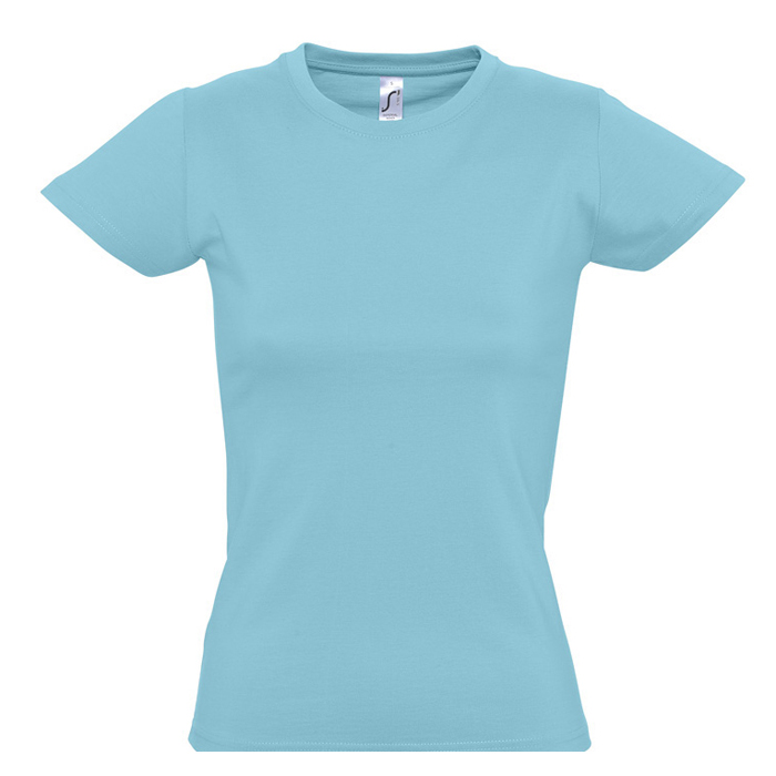 Футболка женская IMPERIAL WOMEN, бирюзовый_2XL, 100% х/б, 190 г/м2