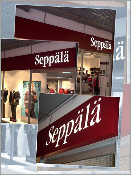 Оформление вывесок и витрин бутиков в ТЦ