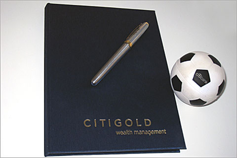 Набор сувенирной промо продукции для ситибанка с нанесением фирменной символики