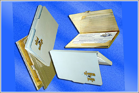 Нанесение логотипов на любые виды сувенироы и изделий Визитницы