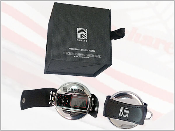 Корпоративный ВИП сувенир с логотипом Часы в коробке