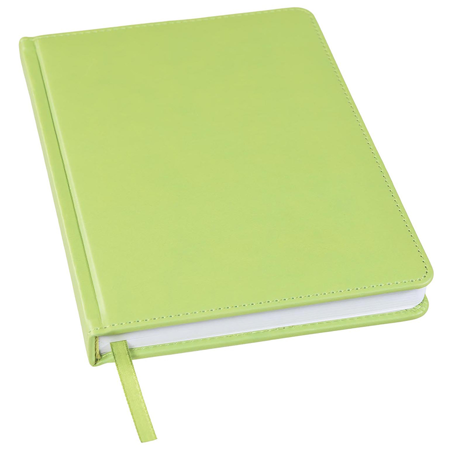 Ежедневник недатированный Bliss, А5,  зеленое яблоко, белый блок, без обреза