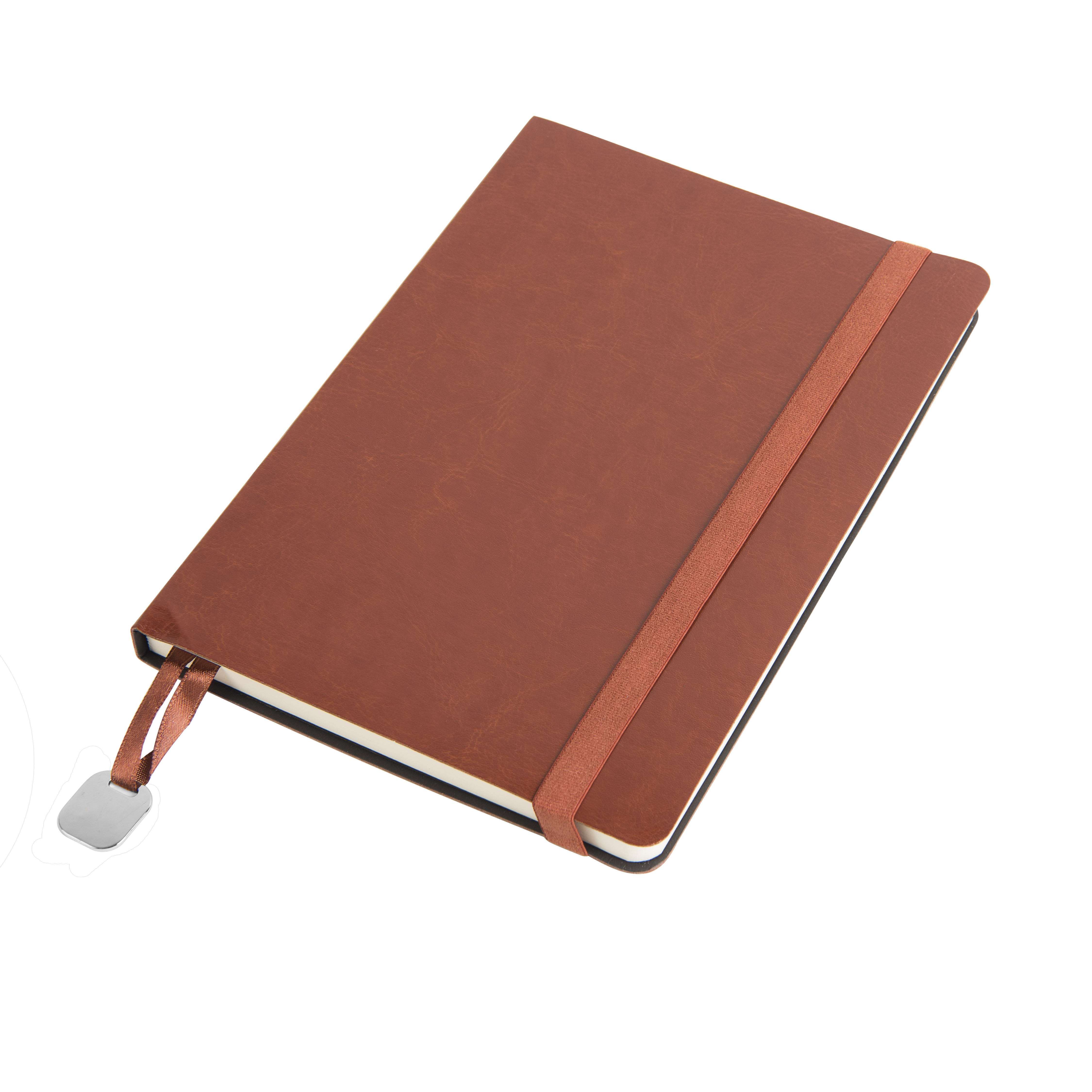 Ежедневник недатированный Boomer, А5,  коричневый, кремовый блок в линейку, без обреза