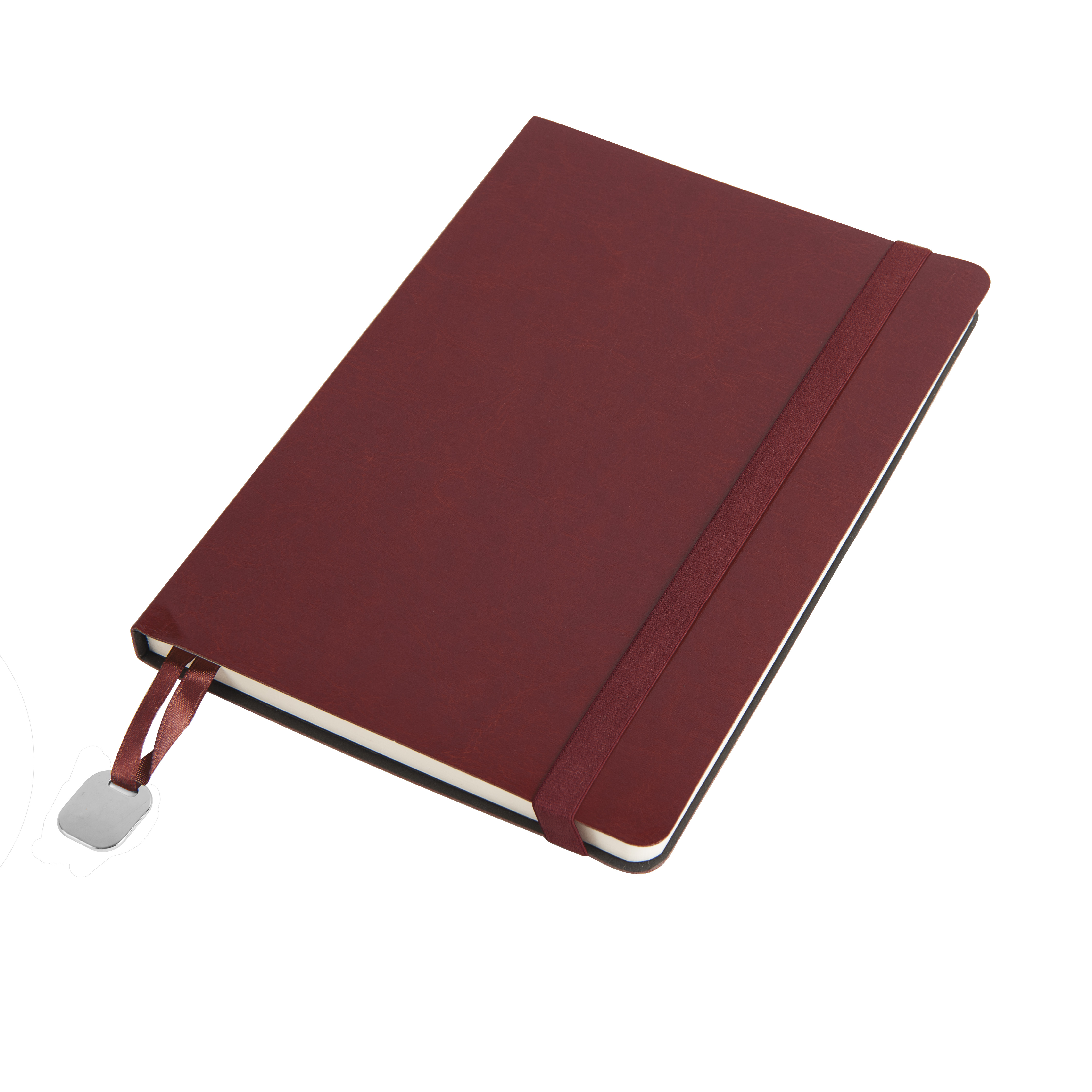 Ежедневник недатированный Boomer, А5,  бордовый, кремовый блок в линейку, без обреза