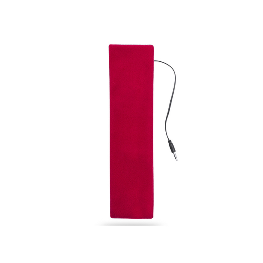 Наушники проводные MARKIZ с повязкой, красный, флис