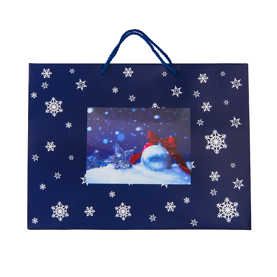 Пакет малый   BLUE WONDER 32*27*11 см, синий