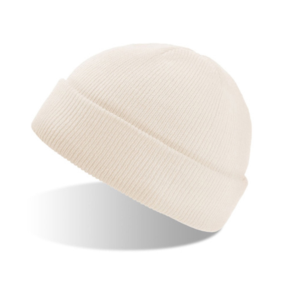 Шапка вязаная детская двойная с отворотом 