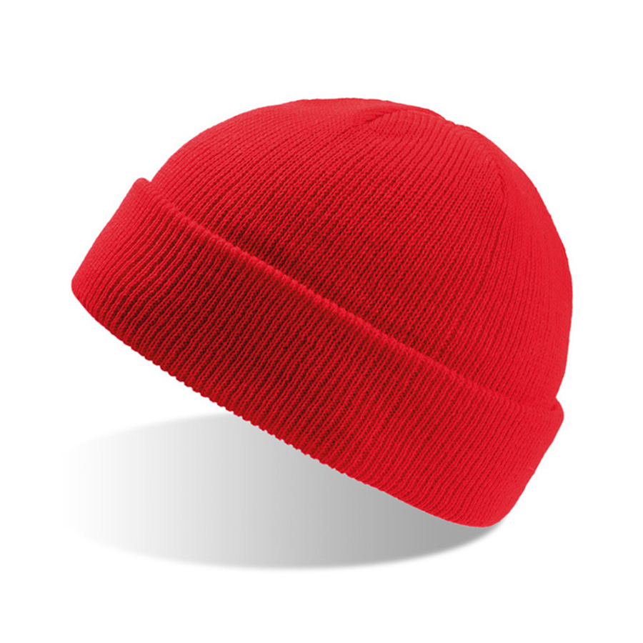 Шапка вязаная детская двойная с отворотом 