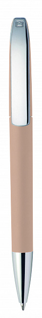 Ручка шариковая VIEW, бежевый, покрытие soft touch, пластик/металл