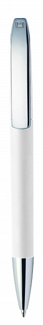 Ручка шариковая VIEW, белый, покрытие soft touch, пластик/металл