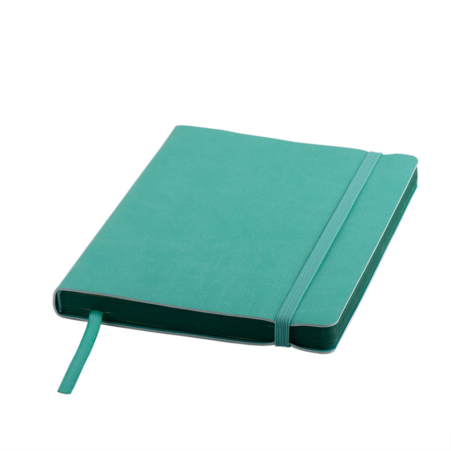 Ежедневник недатированный Shady, А5,  мятный, кремовый блок в линейку, зеленый обрез