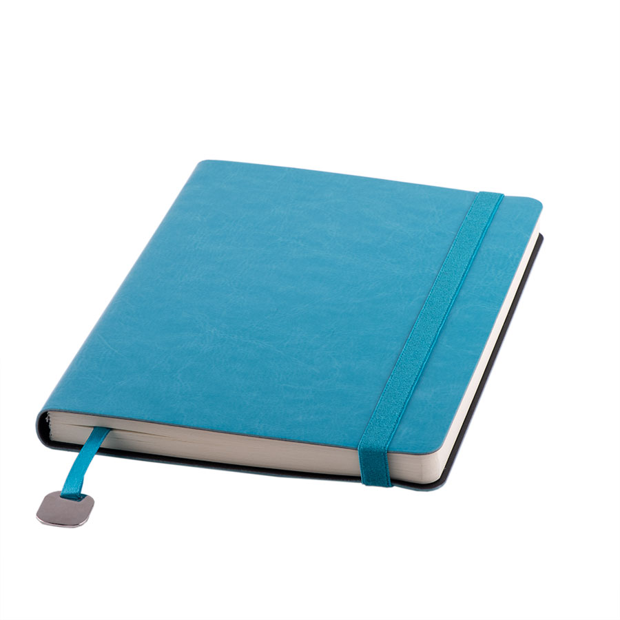 Ежедневник недатированный Boomer, А5,  лазурный, кремовый блок в линейку, без обреза