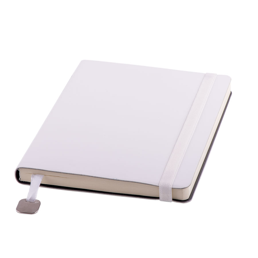 Ежедневник недатированный Boomer, А5,  белый, кремовый блок в линейку, без обреза