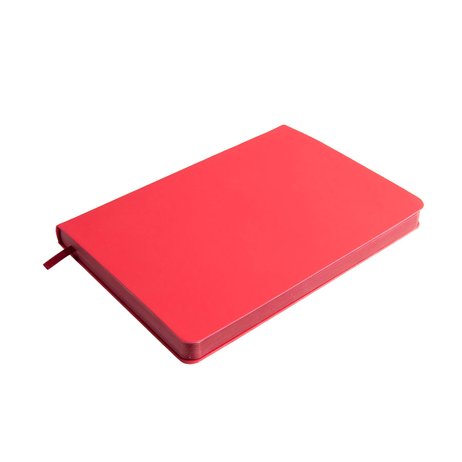 Ежедневник недатированный Pulpy, А5,  красный, кремовый блок в линейку, красный срез