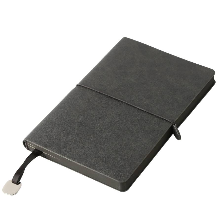 Ежедневник недатированный Fusion, А5, темно-серый, кремовый блок в линейку