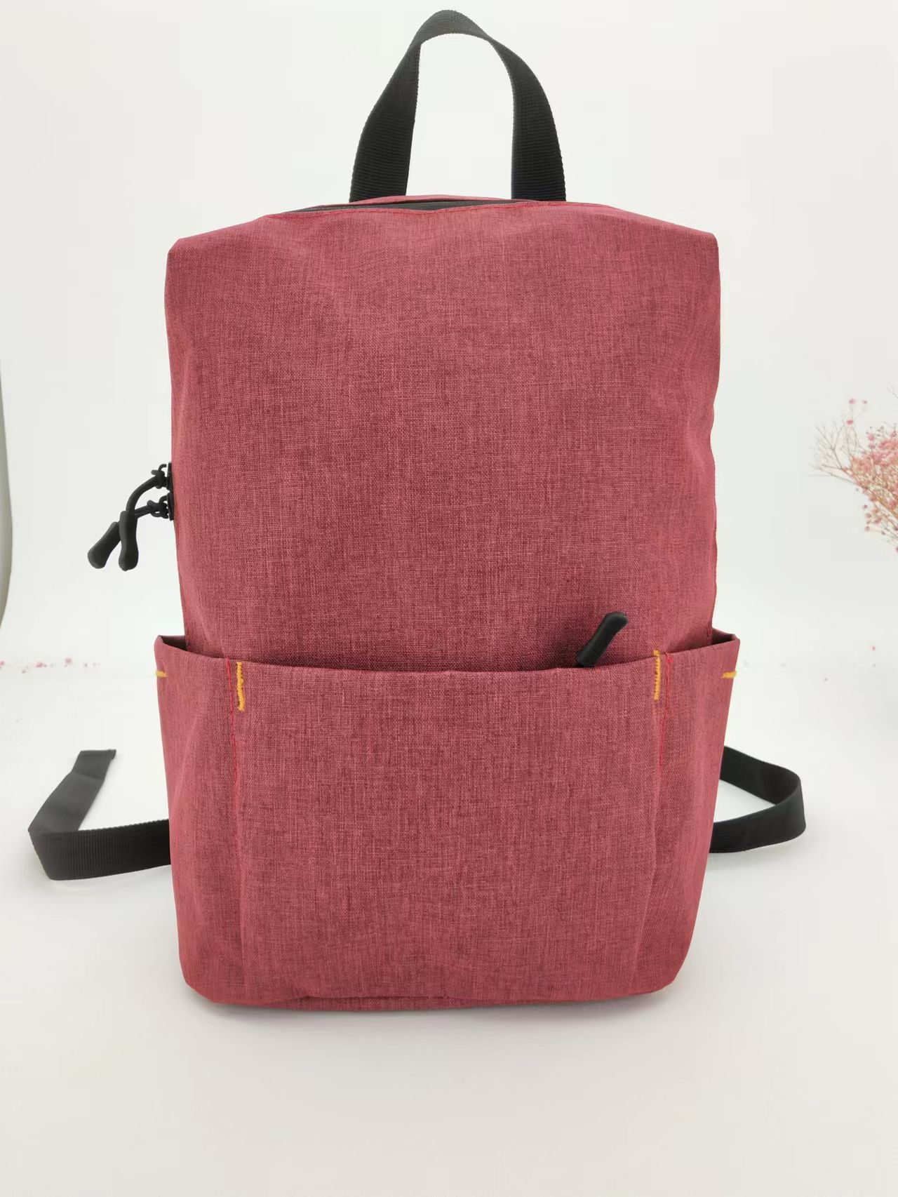 Рюкзак BASIC, бордовый меланж, 27x40x13 см, oxford 300D