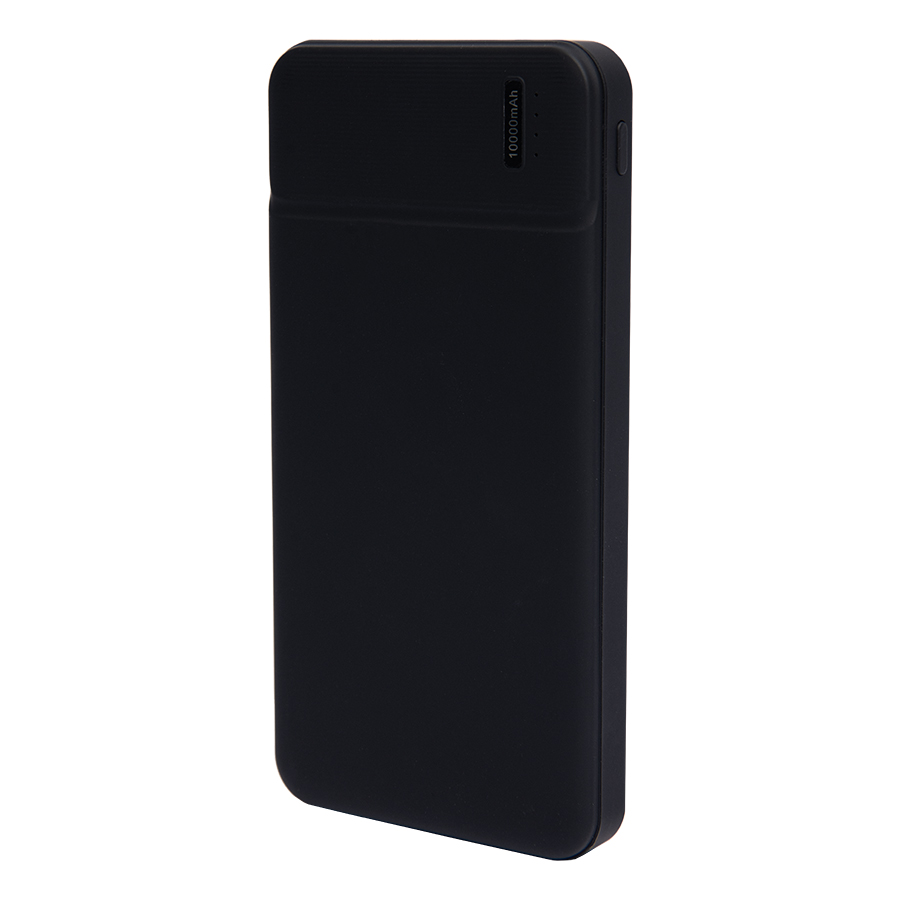 Универсальный аккумулятор Flash 10 (10000 мАч) с подсветкой и soft touch,черный,13,7х6,87х1,55мм