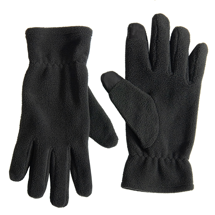 Перчатки флисовые сенсорные TRAIL, темно-серый, S/M, 100% полиэстер, 220 г/м2