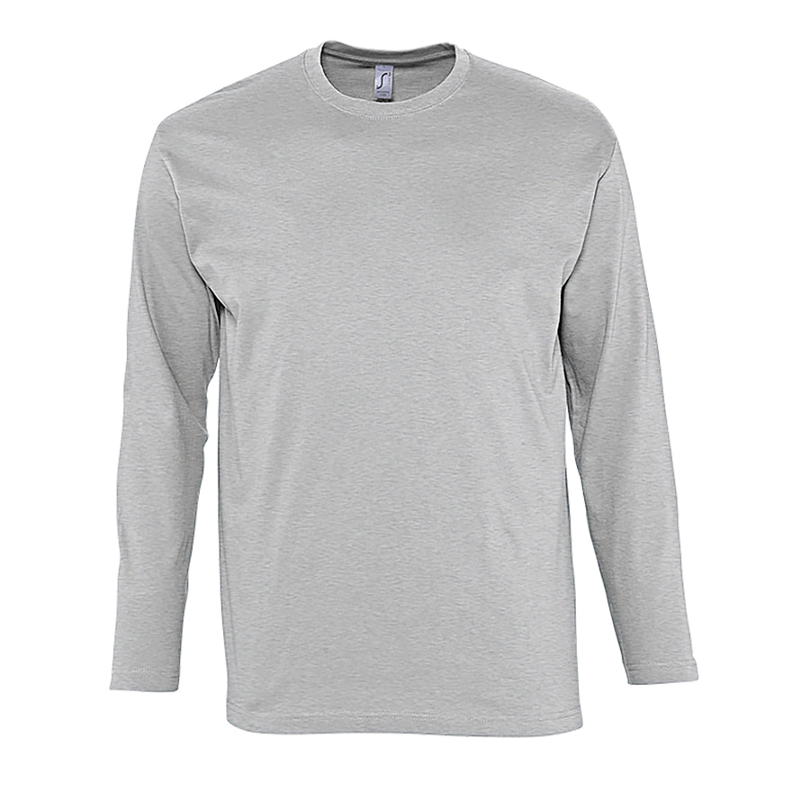 Футболка мужская с длинным рукавом MONARCH, серый меланж, 4XL, 85% хлопок, 15% вискоза, 150 г/м2