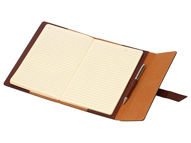 Бизнес-блокнот А5 с клапаном Fabrizio с ручкой