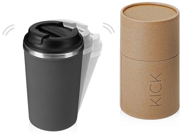 Герметичная термокружка на присоске Kick, 350 мл