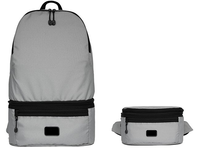 Рюкзак-трансформер 2-в-1 Athletica водостойкий с поясной сумкой из переработанного пластика