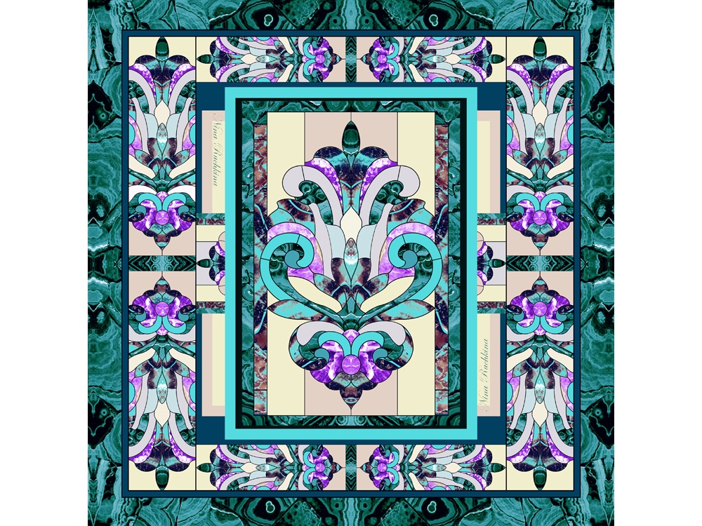 Платок Каменный Цветок