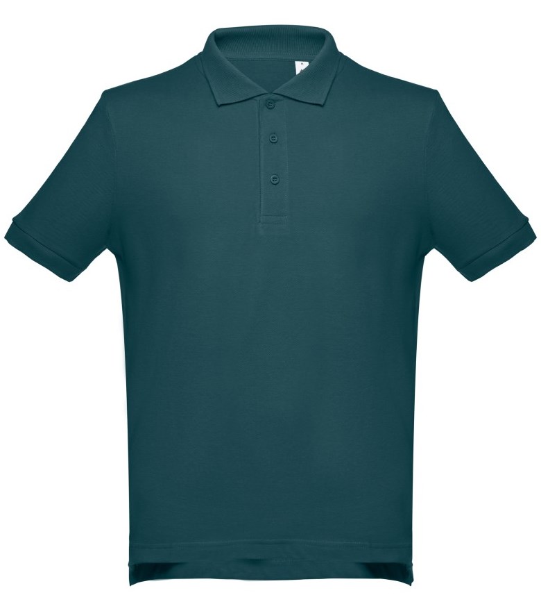 Рубашка-поло мужская ADAM, морская волна, 2XL, 100% хлопок, плотность 195 г/м2