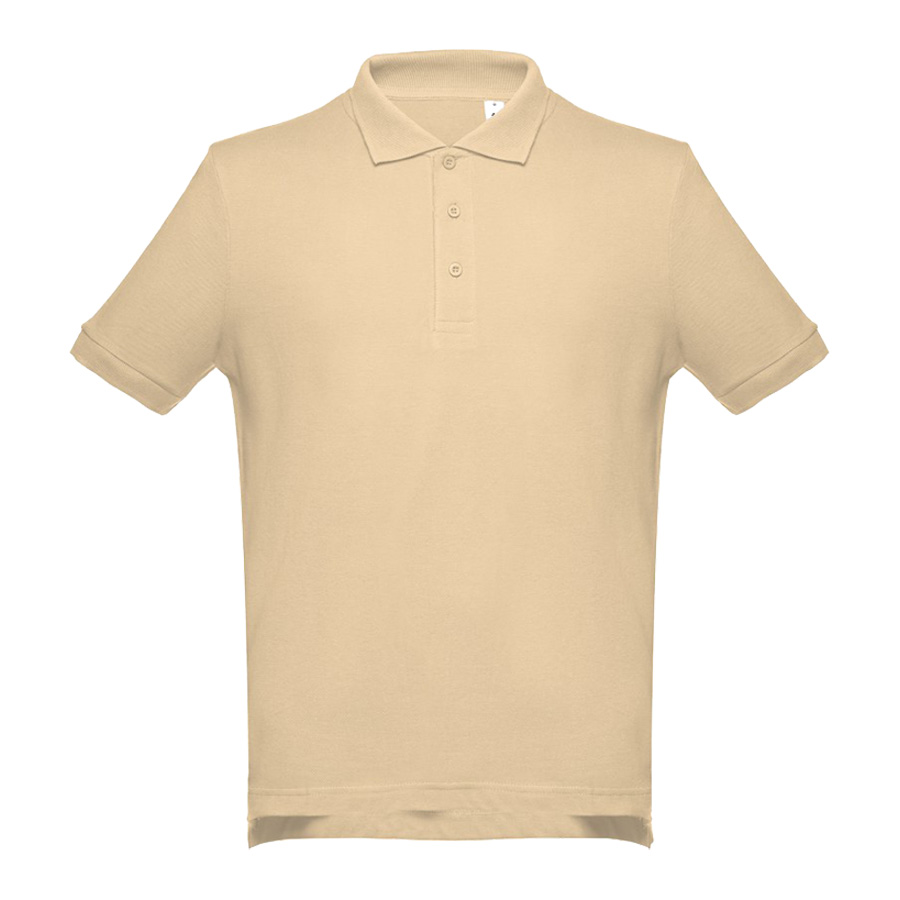 Рубашка-поло мужская ADAM, кремовый, 3XL, 100% хлопок, плотность 195 г/м2