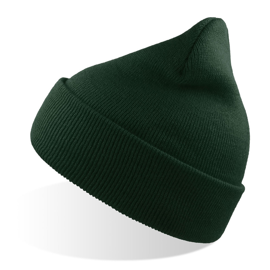 Шапка вязаная  двойная Wind-S, тёмно-зелёный, 100% переработанный полиэстер