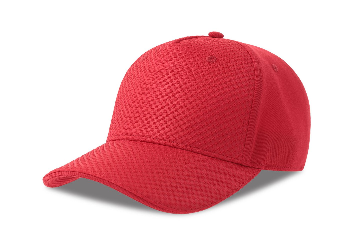 Бейсболка GEAR-S, 5 клиньев, заст. на липучке, красный,100% полиэстер/95% полиэст, 5% эласт 300 г/м2