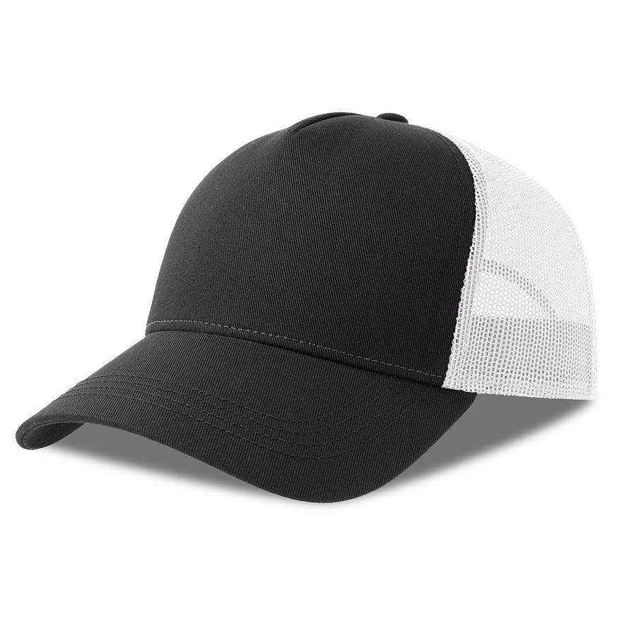 Бейсболка RAPPER COTTON-S, п. заст, 5 клин, чёрный/белый, 100% хлопок/100% полиэстер, 280 г/м2