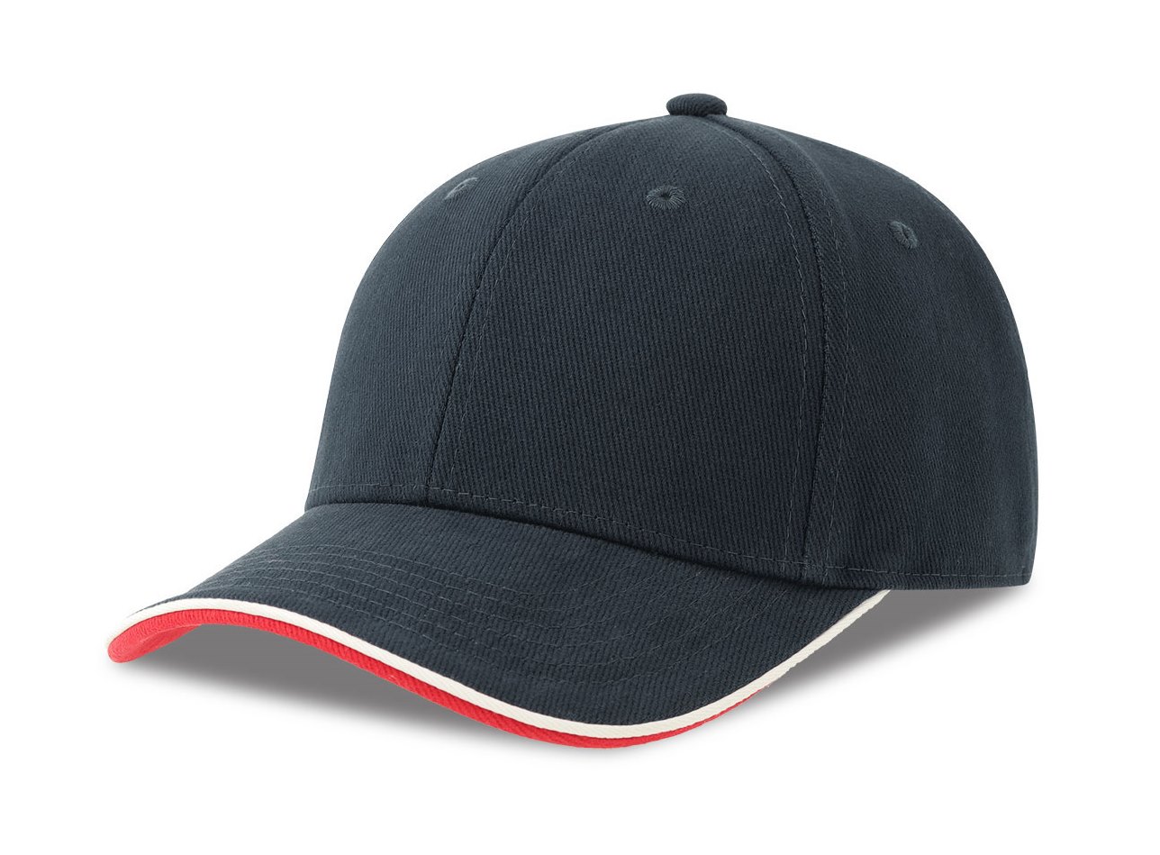 Бейсболка PILOT PIPING SANDWICH-S, 6 клиньев, металл.заст, тёмно-синий, 100% хлопок, 355 г/м2