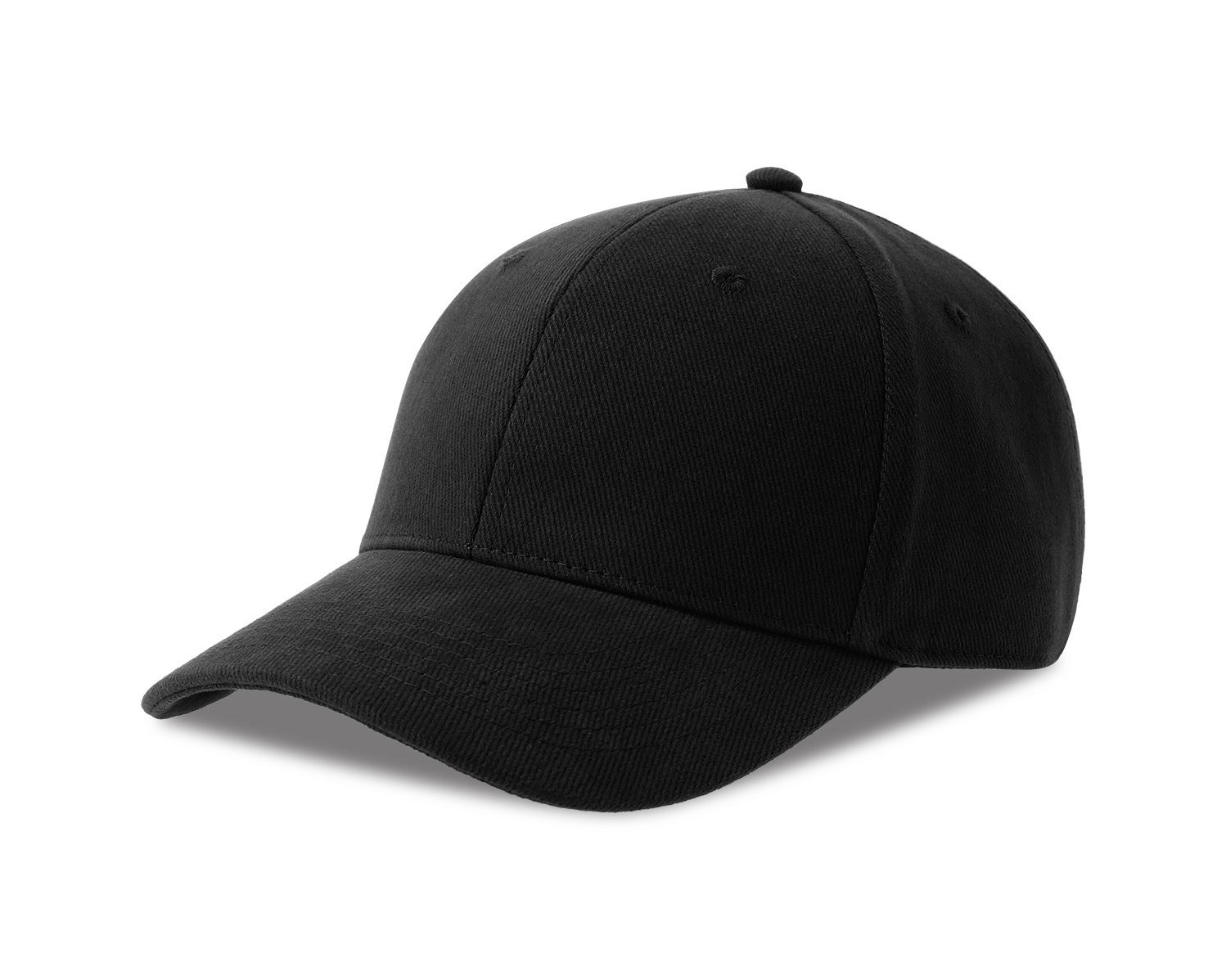 Бейсболка PILOT-S, 6 клиньев, металл. застёжка, чёрный, 100%. хпопок, 355 г/м2