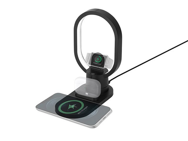 Беспроводная зарядная станция 4-в-1 Portal c лампой, 15 Вт