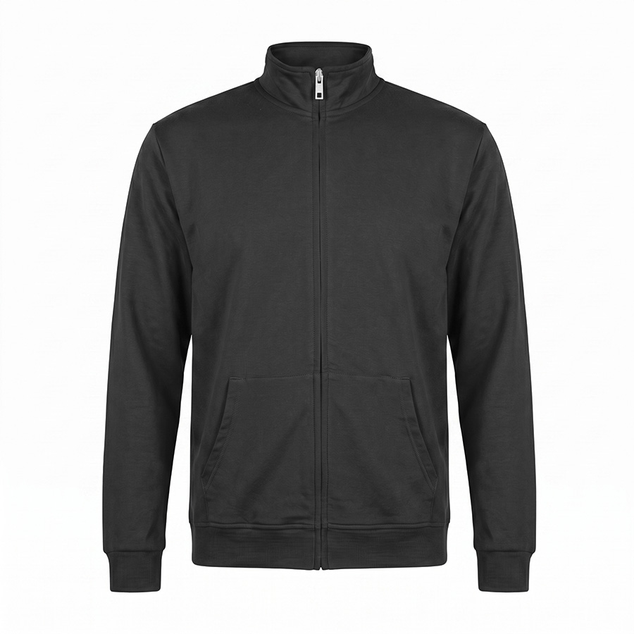 Толстовка унисекс на молнии KINETIC, чёрный, 4XL, 50 % хлопок, 50% полиэстер, 260 г/м2